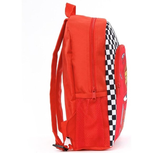 🆕 Disney Lightning McQueen School Bag Boys Red Cars Kids Backpack - Picture 6 of 8